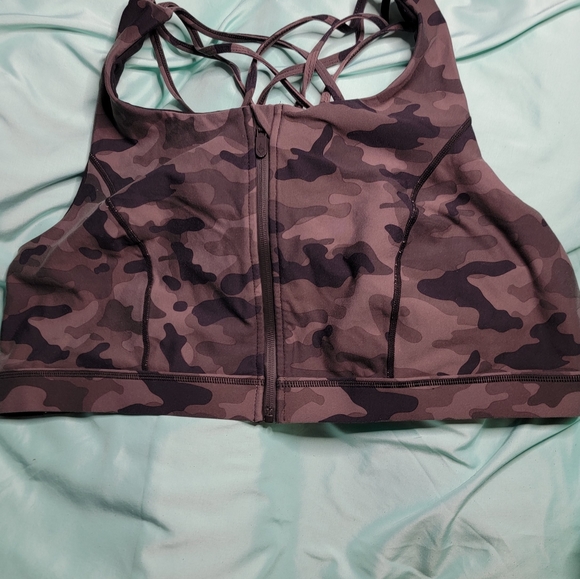 torrid Other - Torrid "Happy Camper" Zip Up Sports Bra